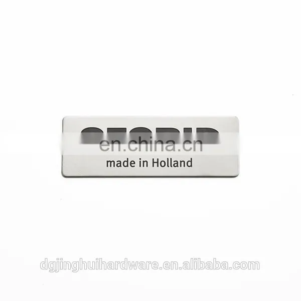 Custom Stainless Steel Etched Logo Label