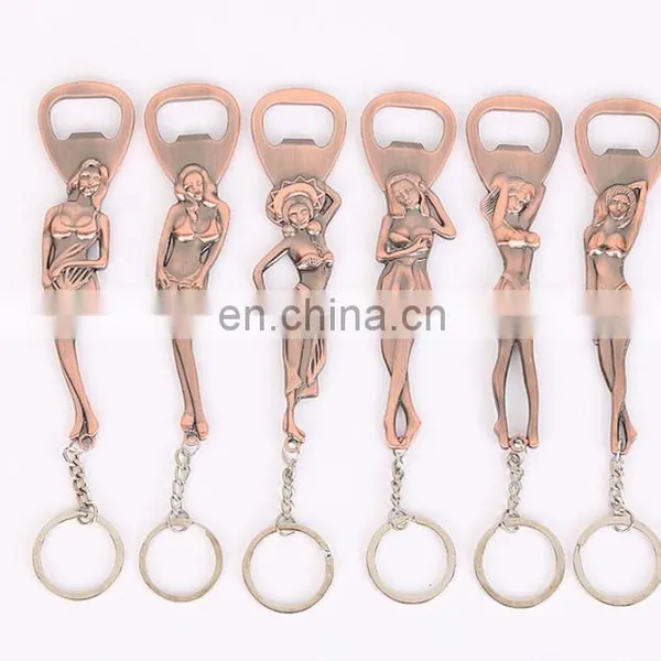 Hot Sale Meytal Antique Style Sexy Russian Lady Wine Keychain Bottle Opener photo-2