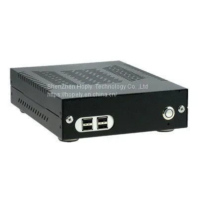 Aluminum Fanless CarPC Enclosure with 4 USB Ports ,Mini ITX Case Car PC Carputer In Vehicle Computer Case