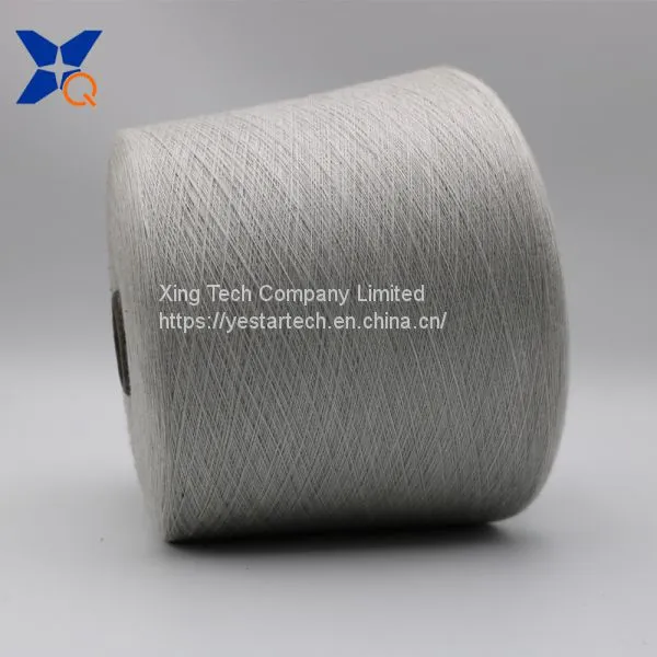 Ne21/1ply 15% Stainless Steel Staple Fiber Blended With 85% Solid Acrylic Conductive Yarn for Touch Screen Gloves/hats-XT11297 photo-3