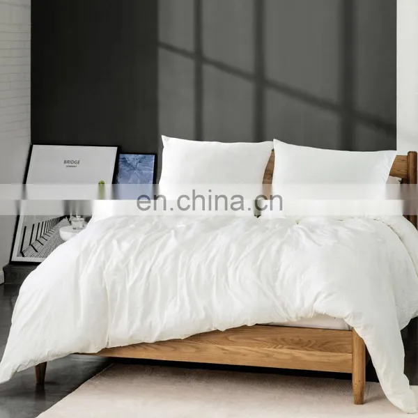 Amazon Basics Luxury Soild Warm Heat Anti-wrinkle Washed White King Home Bedding Duvet Cover Set photo-7