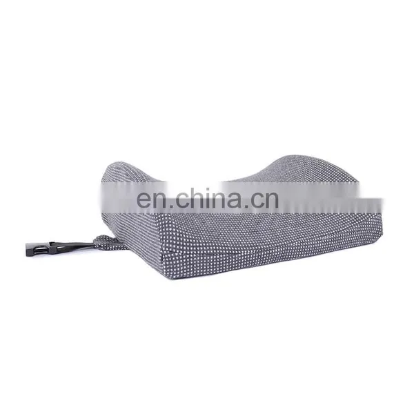 Hot Sale Grey Memory Pillows Soft Sleep Pillow Car Waist Cushion Memory Foam Pillow for Travel Sleeping photo-5