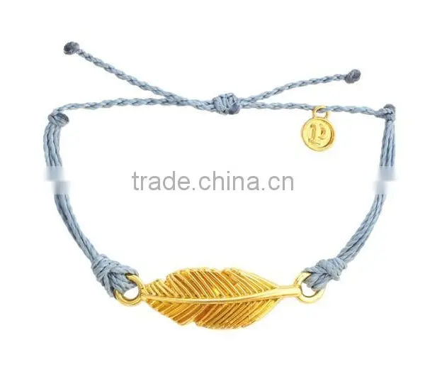 Wholesale Hot Gold Arrow Bracelet Wax Cord Braid Bracelet photo-6