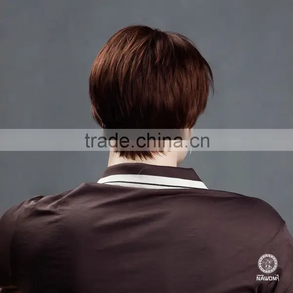 W3530 100% Virgin Cheap Human Hair Wig for Black Men photo-6