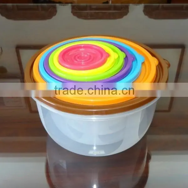Hot Selling 7 Pcs Set Round Plastic Food Storage Container / Food Storage Box photo-4