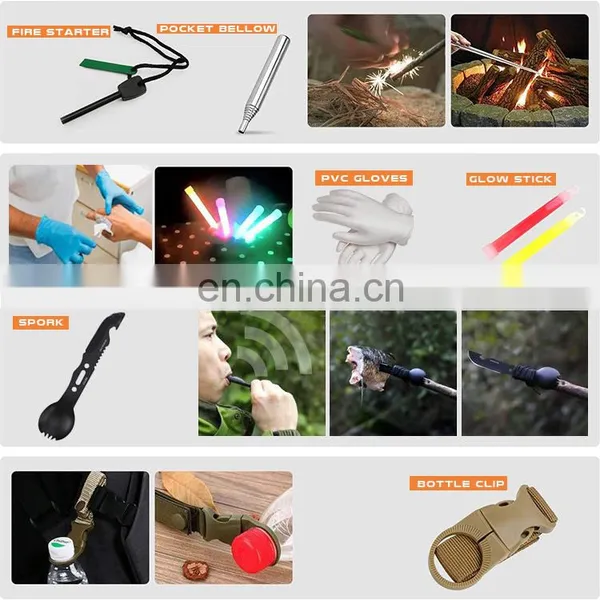 Hiking Hunting Disaster Camping Adventures Tactical Emergency Survival Gear Bag Outdoor Survival First Aid Kits photo-2