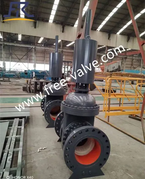 Hydraulic Operated High Pressure Ceramic Lined Knife Gate Valve photo-2
