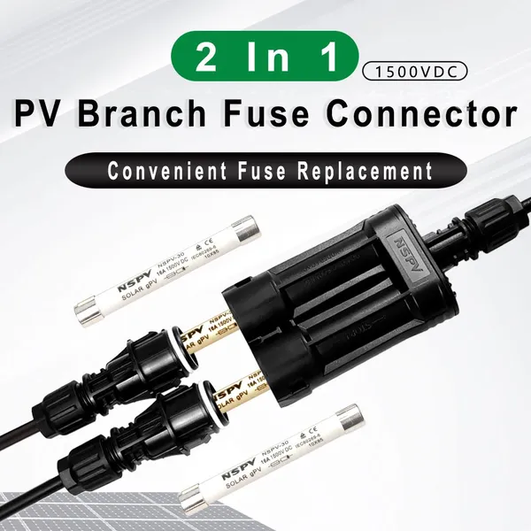 Solar Y Cable Twin Fuse Connector dc 1500V Solution photo-5
