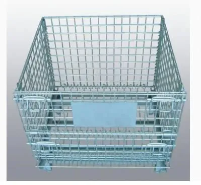 Factory Price Foldable Wire Mesh Metal Pallet Folding Warehouse Lockable photo-5