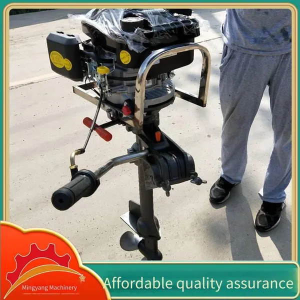 6-meter Boat Underwater Thruster, Small Paddle Hanger for Bamboo Rafts and Boats, Hand-pulled Start Four-stroke Outboard Motor photo-5