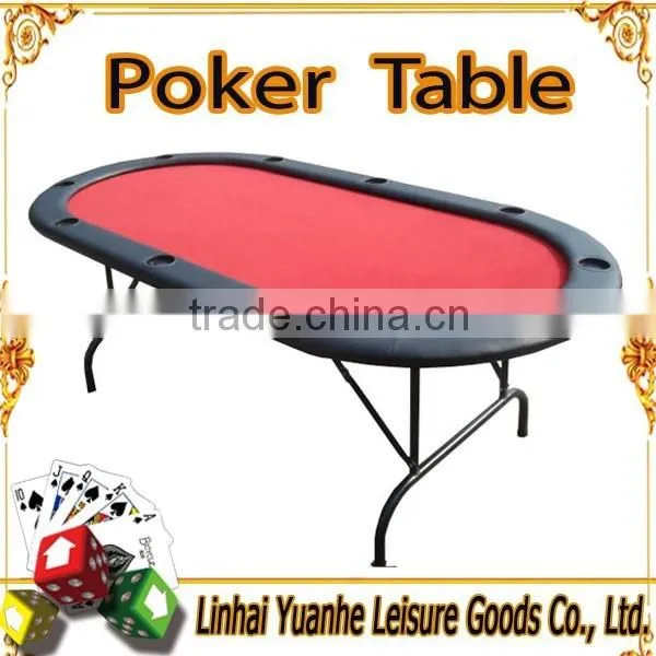 Low Price Deluxe Poker Table With Iron Leg/10 Person Poker Table
