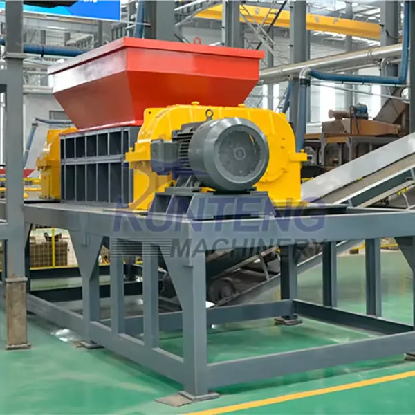 Small Double Shaft Organic Waste Shredder Polyurethane Foam Textile Waste Plastic Crusher and Baler EPC photo-2