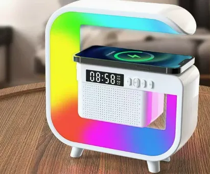 Portable Rechargeable Speaker, Wireless Bluetooth Speaker, Mobile Wireless Charging Speaker, Multifunctional Speaker, Colorful Night Light photo-5