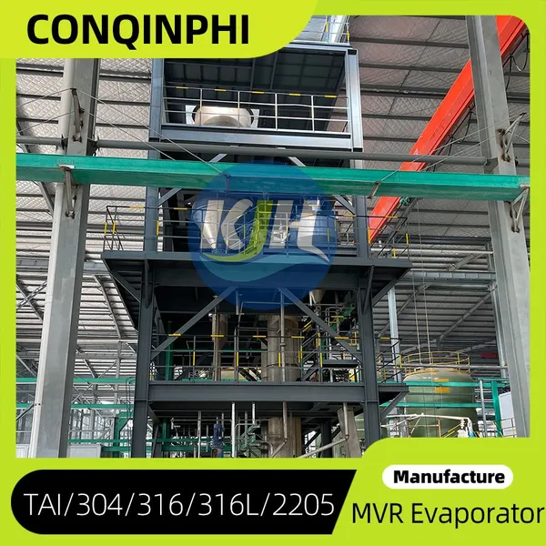 304 Stainless Steel Double-effect MVR Evaporator With PLC Control for Pharmaceutical Wastewater photo-4