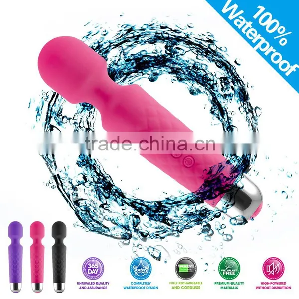 Good Silicone Material Waterproof Rechargeable Sex Toys for Women Wand Massager Vibrators photo-2
