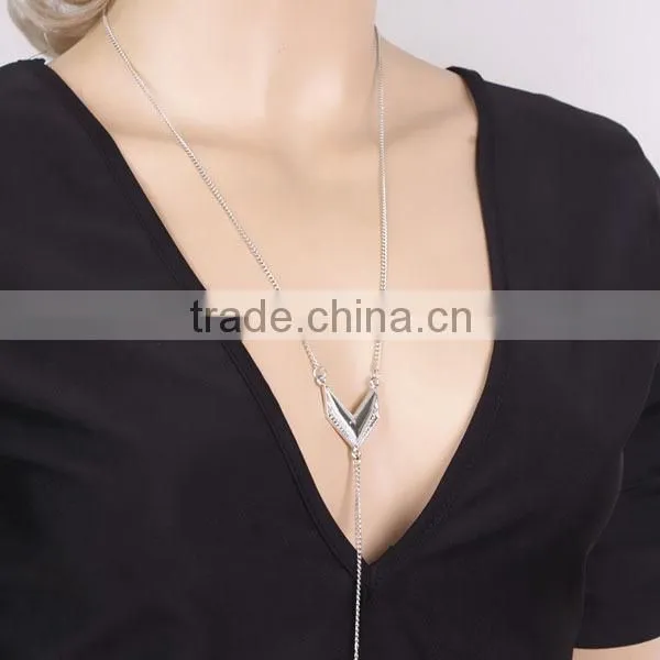 2015 New Products Metal V of Carve Patterns or Designs on Woodwork Women's Summer Body Chains photo-2