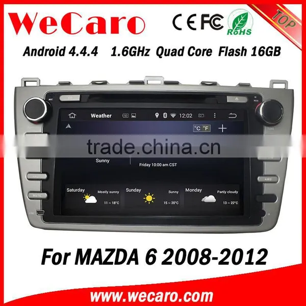 Wecaro in Dash Touch Screen Android 4.4.4 Car Gps Navigation Dvd Player for Mazda 6 Car Audio System 2008 -2012 photo-5