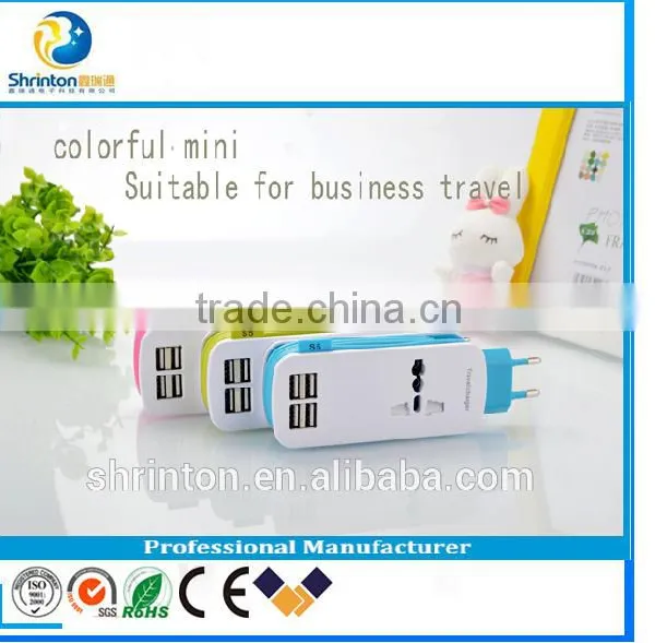Colorful USB Travel Charger 5V 4.2Aquick Charging 4 Port Usb Car Charger photo-4