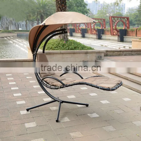 Indoor And Outdoor Swing Hammock Wrought Iron Sun Lounger With Canopy Balcony Swing Travel Sun Pool Lounger photo-3