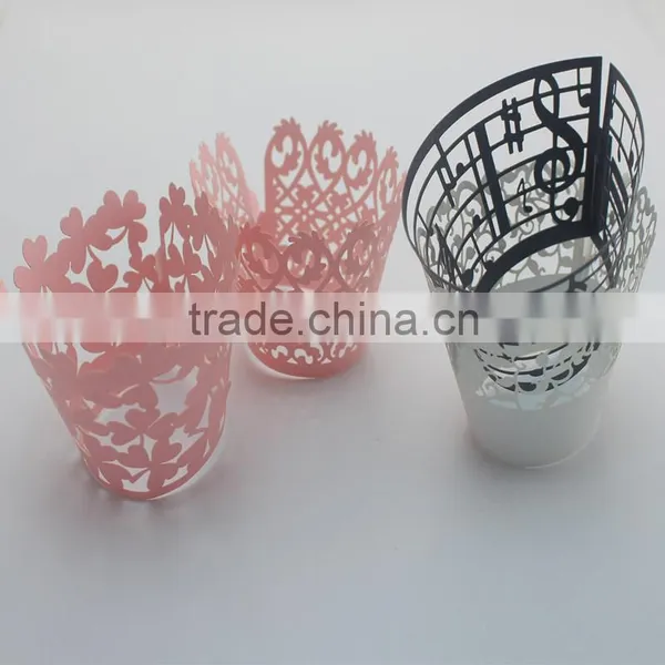 Wedding Baby Shower Party Decor Laser Cut Cupcake Wrappers photo-5