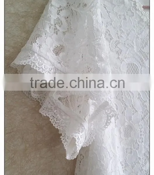 Sweet Short Sleeve Lace T-shirt White Cotton Summer Top for Lady photo-4