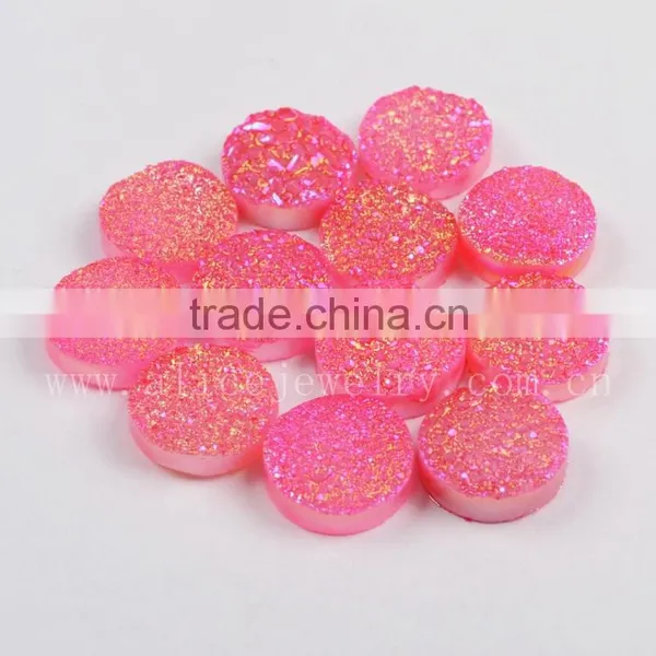 Natural AAA Quality Candy Color Agate Druzy Stone Beads Wholesale Semi Precious Gem Stone Cabochons photo-3