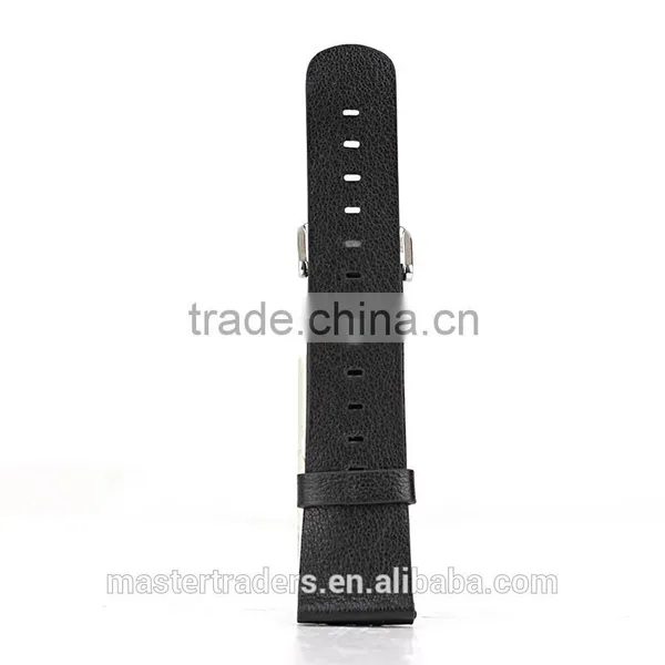 Cheap Black Genuine Leather Litchi Grain Watch Band Wrist Strap Bracelet For 38MM Apple Watch MT-3589 photo-5
