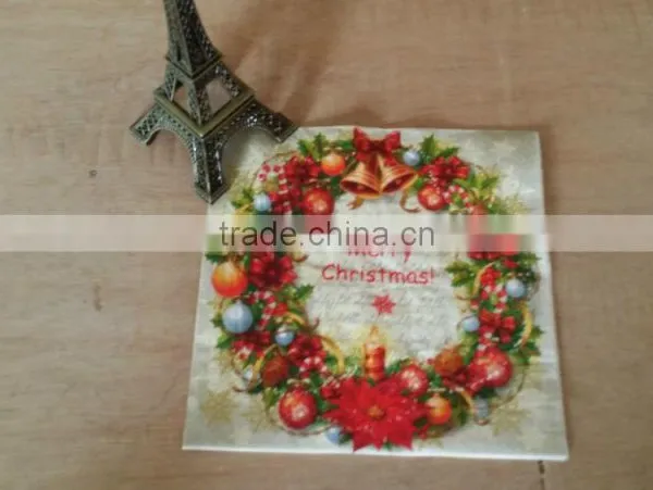 Virgin Wood Pulp High Quality Christmas Printed Napkins photo-5