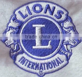 custom lion inter logo sew on felt embroidery mathine patches