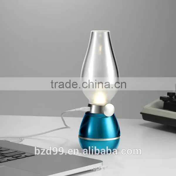 Traditional Blow Control USB Rechargeable Antique Cut Glass Oil Lamps / Best Promotional Gift and Traditional Meeting photo-3
