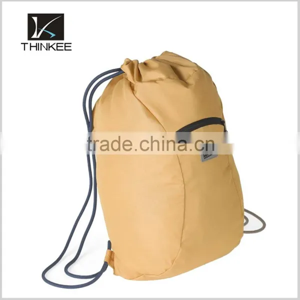 Wholesale Cheap Small Pink Polyester Outdoor Gym Backpack Drawstring Bag photo-4
