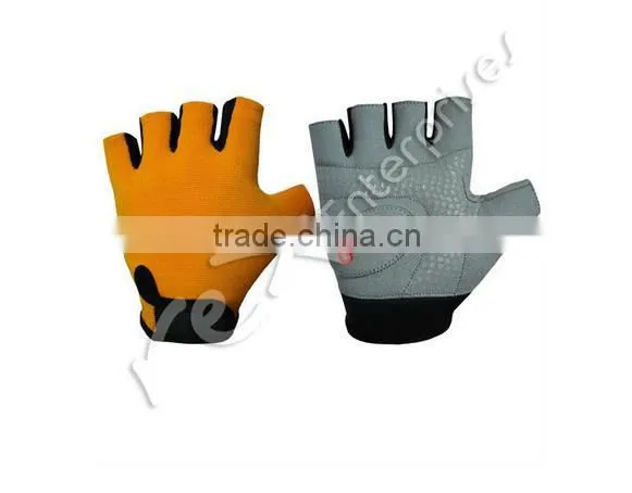 Alf Finger Cycling Gloves,Bike Gloves,Orange Grey Color Gloves,Bicycle Gloves,Sports Gloves,Custom Cycle Gloves