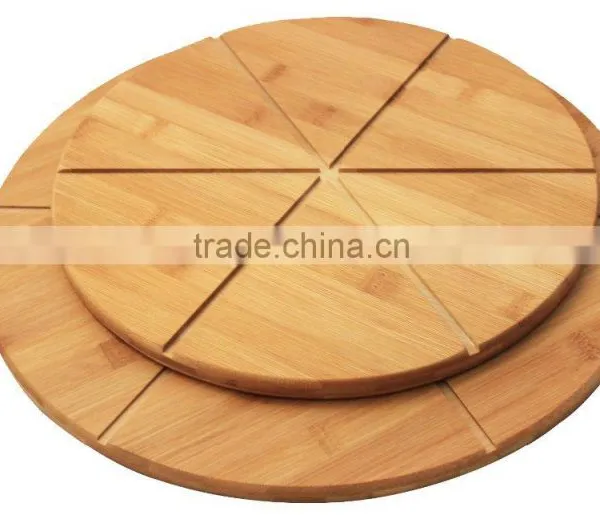 Extra-large Organic and Eco-friendly Bamboo Pizza Cutting Board and Chopping Board Set Factory Directly photo-2