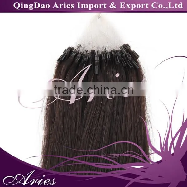 Top Quality 18" Ombre Two Colors Natural Silky Straight Micro Loop Ring/Beads Hair Extension#12/20 photo-5