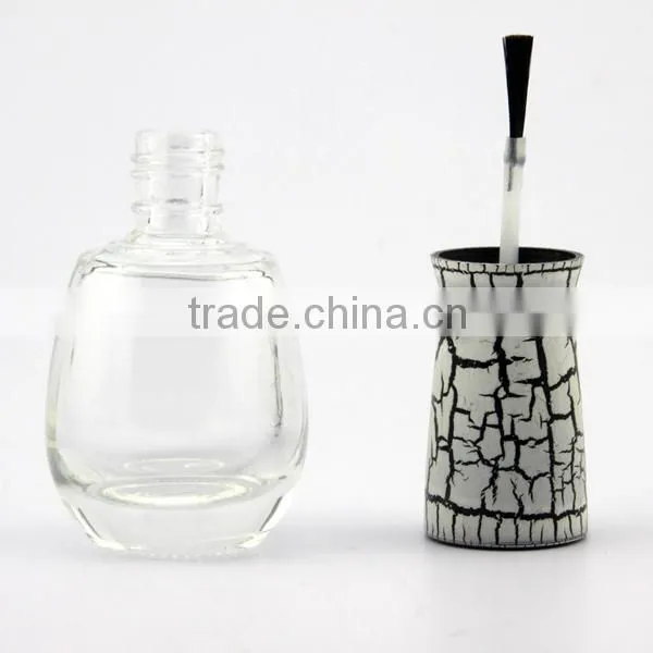 Round Glass Bottle With Nail Polish Cap and Brush Empty Nail Polish Bottle photo-2