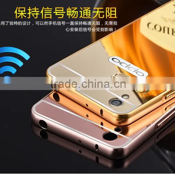 Hot Sale Aluminum Bumper Cell Mirror Phone Case Cover For OPPO R9 photo-4