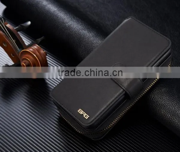 Best Selling Multifunction Leather Case Cover Zipper Wallet Case With Mirror For IPhone 6/6S Plus photo-3