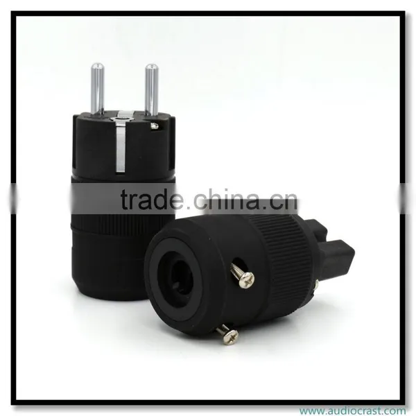 OEM/ODM Rhodium Plated Pure Copper Schuko Euro Power Plug Connector+Power IEC Connector Plug Audio photo-3