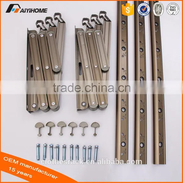 2016 Best Selling Telescopic Folding and Opening Wall Mounted Clothes Hanger Rack photo-6
