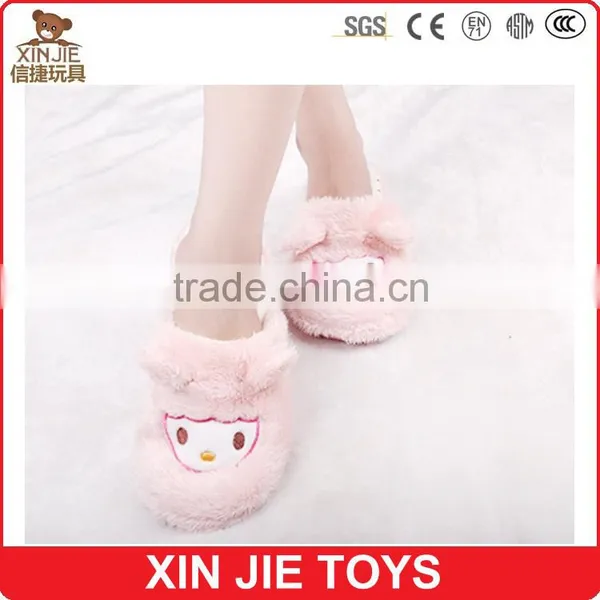 Cute Plush Sheep Slippers Lovely Lamb Plush Slippers Hot Sale Lades Plush Animal Slippers photo-2