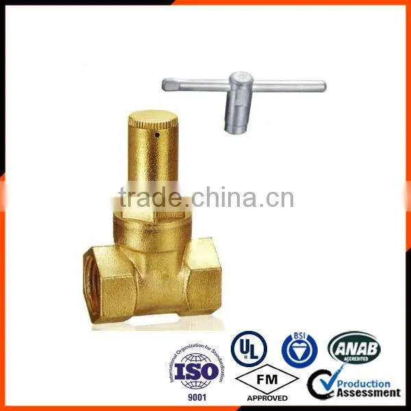 Embedded rod lock-controlled copper gate valve
