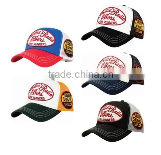 Custom Men Plain Baseball Cap Solid Trucker Mesh Trucker Curved Visor Hat Quality Choice