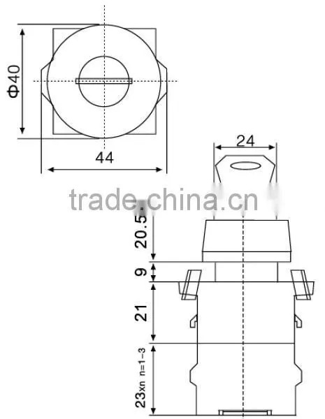 UTL Products Imported From China Key Turning Stainless Steel Emergency Push Button Switch photo-5