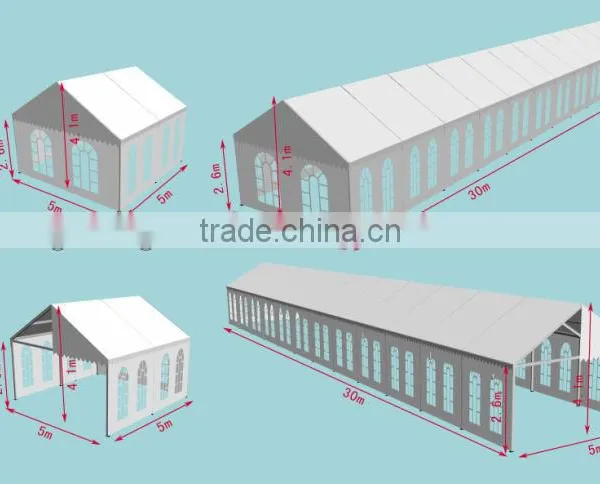 5x30m Long PVC Canopy Party Marquee Tent