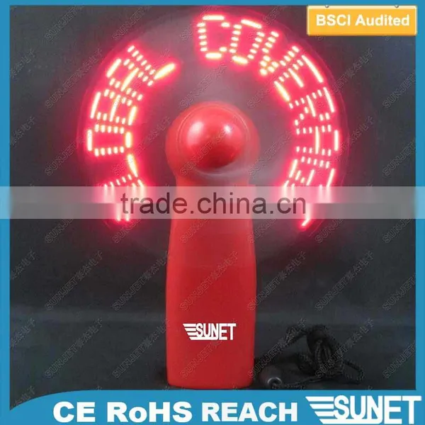 SUNJET 2016 Souvenir Gift Electric Plastic Programmable Led Message Fan photo-2