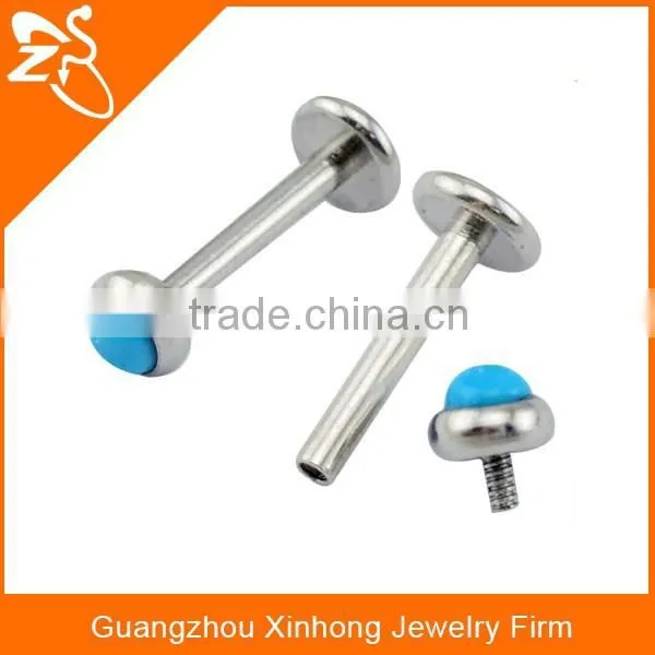 Crystal Plastic Bioflex Labret Piercing Jewelry photo-2