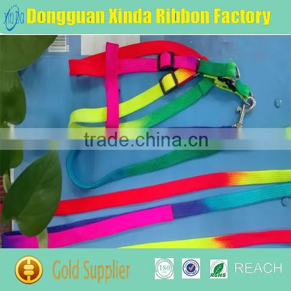 1CM Width Rainbow Dog Leash/Dog Lead Parts /Nylon Dog Leash Material photo-2
