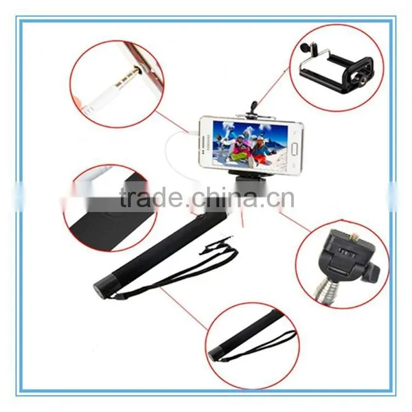 2015 New Extendable Selfie Stick With Bluetooth Remote