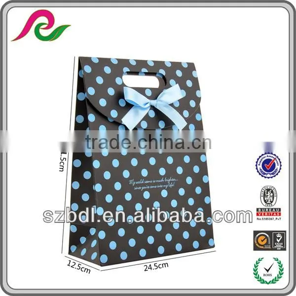 Promotion Small Decorative Gift Paper Bag for Wedding / Birthday photo-2