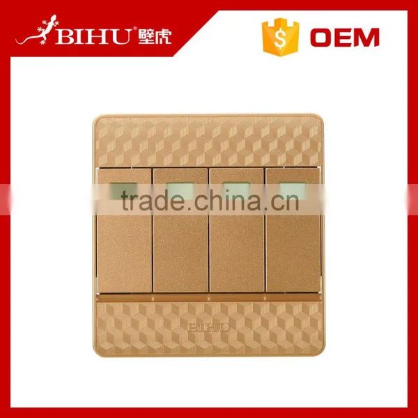 Luxury Design Electric Wall Switch 4 Gang Light Intermediate Switch for Home photo-5